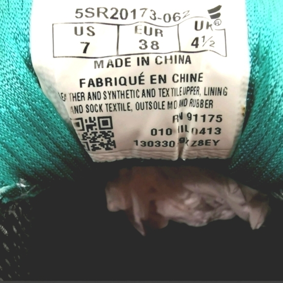 Fila Women's 7 Teal And Silver Lace-Up Athletic  Tennis Shoe RN# 91175 - Picture 8 of 8